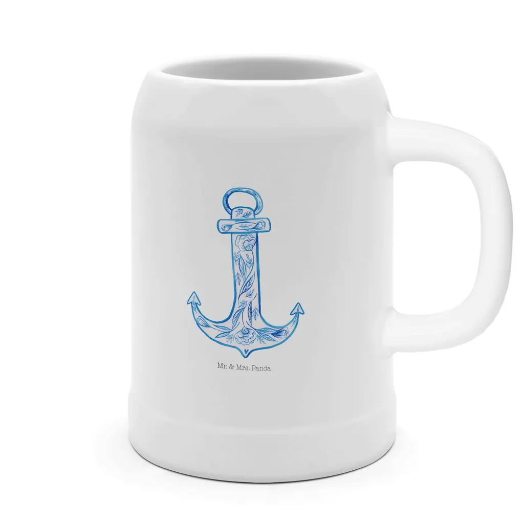 Mr. & Mrs. Panda Bierkrug Anker Blau - Weiß - Geschenk, Tiere, Gute Laune, Bierkrüge, Bierkrug Steingut, Süße Tiermotive, Lustige Sprüche, 5 L, 500ml 2 Mr. & Mrs. Panda Bierkrug Anker Blau - Weiß - Geschenk, Tiere, Gute Laune, Bierkrüge, Bierkrug Steingut, Süße Tiermotive, Lustige Sprüche, 5 L, 500ml