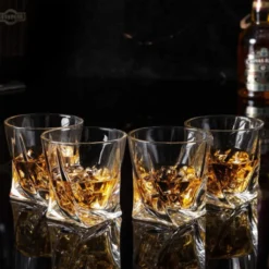 Whiskey Gläser Set Bleifrei Kristallgläser 4 Teilig 300 Ml Hochwertig Kanars