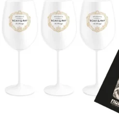 Scavi & Ray ICE Glas 4er Set Gläser - 4x Sekt / Prosecco / Champagner / Wein ICE Gläser Weiss
