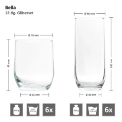 12tlg Gläserset Bella 6x Wasser Trink-Becher 6x Long-Drink Partygläser 310ml Tumbler Glas Gastro 16 12tlg Gläserset Bella 6x Wasser Trink-Becher 6x Long-Drink Partygläser 310ml Tumbler Glas Gastro -Deutschland Herd Geheimnis Verkaufs-Shop 21691d6ffda482bf1dad7069f3205373