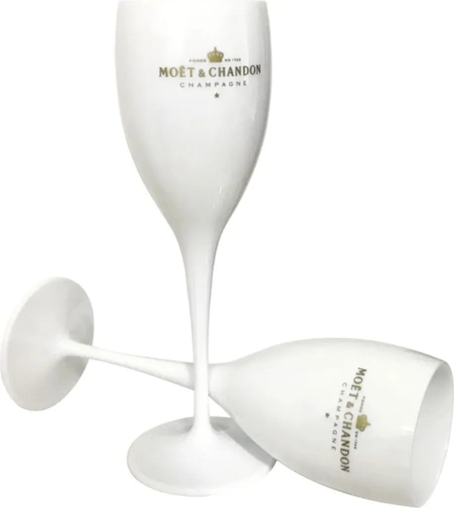 Moët Chandon Champagner Gläser 2x Set Weinglas Weiß Gold Champagnergläser Luxus 3 Moët Chandon Champagner Gläser 2x Set Weinglas Weiß Gold Champagnergläser Luxus