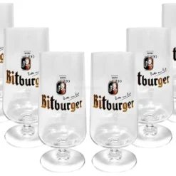 Bitburger Kelch Tulpen Glas Gläser-Set - 6x Biertulpen 0,3l Geeicht