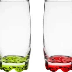 Trinkgläser Aus Glas 350ml (max.390ml) Set 6 Teilig Bunter Boden Wassergläser Saftgläser -Deutschland Herd Geheimnis Verkaufs-Shop 344bf71ef24d05fbf826db738870f150