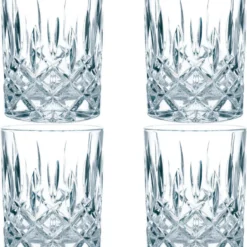 Nachtmann Noblesse Whiskybecher Set, 8er Set, Whiskyglas, Tumbler, Kristallglas, H 9.8 Cm