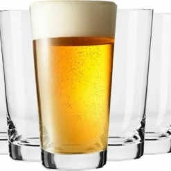 KROSNO Pure Weizen Biergläser, 6er-Set, 530 Ml