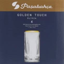 Pasabahce Elysia Golden Touch Long Drink Gläser 4-teiliges Set Mit Goldrand 280ml -Deutschland Herd Geheimnis Verkaufs-Shop 3a6c4bd59b6ebff76e5bf14169b6b6dd