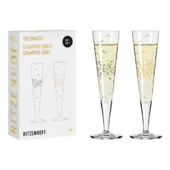 Goldnacht Champagnerglas-Set H22 Von Ritzenhoff Design Team -Deutschland Herd Geheimnis Verkaufs-Shop 3adfb5325f9e1dc896429ee2892fb19a