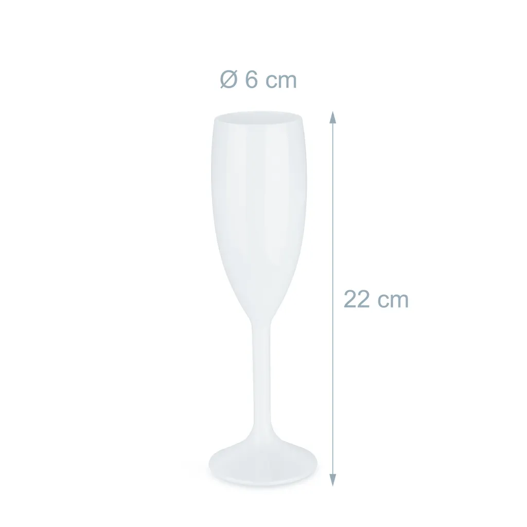Relaxdays Sektgläser Kunststoff 6er Set 6 Relaxdays Sektgläser Kunststoff 6er Set - Image 4