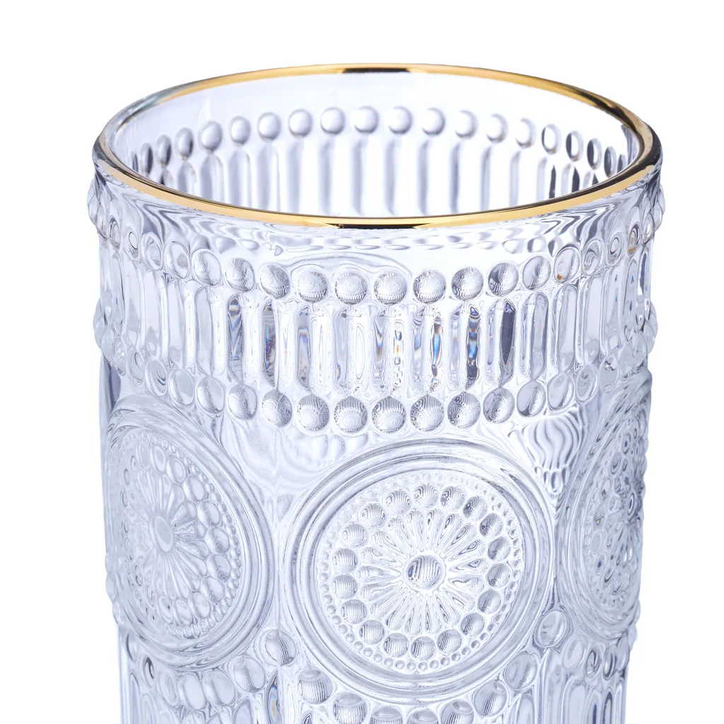 Relaxdays Vintage Trinkgläser 4er Set 300 Ml 9 Relaxdays Vintage Trinkgläser 4er Set 300 Ml - Image 7