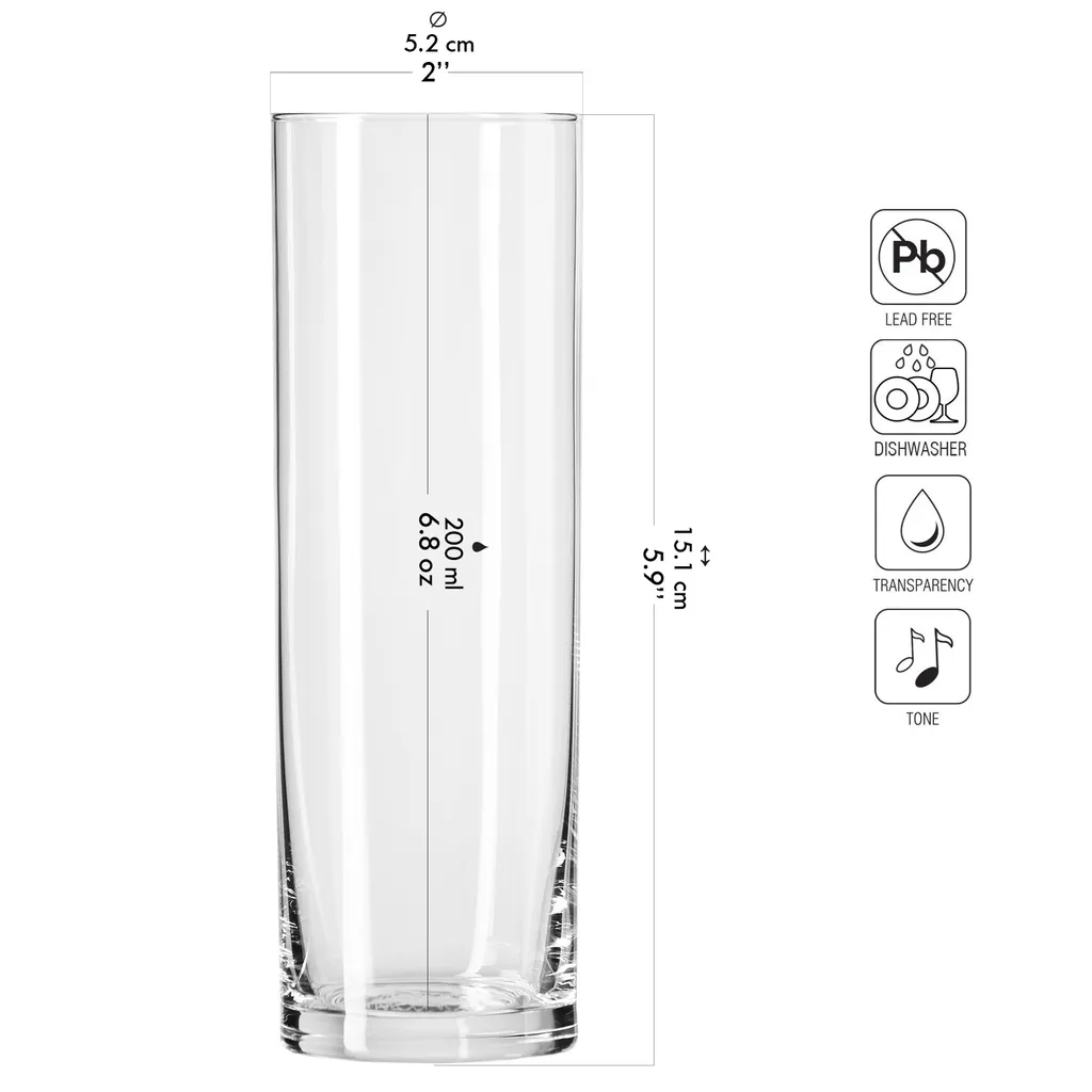 KROSNO Hohe Wassergläser, 6er-Set, 200 Ml 5 KROSNO Hohe Wassergläser, 6er-Set, 200 Ml - Image 3