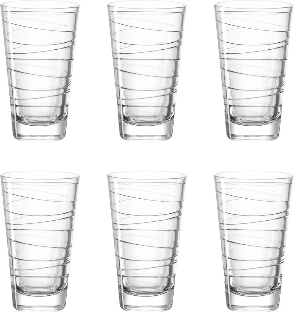 LEONARDO 019450 Vario Struttura Longdrinkbecher, Glas, 280 Ml, Klar (6 Stück) 4 LEONARDO 019450 Vario Struttura Longdrinkbecher, Glas, 280 Ml, Klar (6 Stück) - Image 2