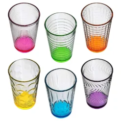 6 X Trinkglas Bunt Wasserglas Wassergläser Trinkgläser Glas Gläser Saftglas -Deutschland Herd Geheimnis Verkaufs-Shop 48e36756c69d19e84e295202da1cbeef