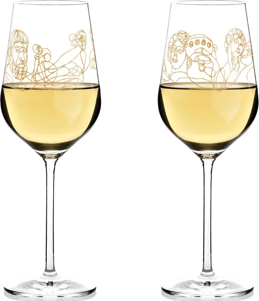 Ritzenhoff Wein-Ensemble Weißweinglas-Set Burkhard Neie, Dionysos & Ariadne / Zeus & Leto, Kristallglas, 364 Ml, 3410001 3 Ritzenhoff Wein-Ensemble Weißweinglas-Set Burkhard Neie, Dionysos & Ariadne / Zeus & Leto, Kristallglas, 364 Ml, 3410001