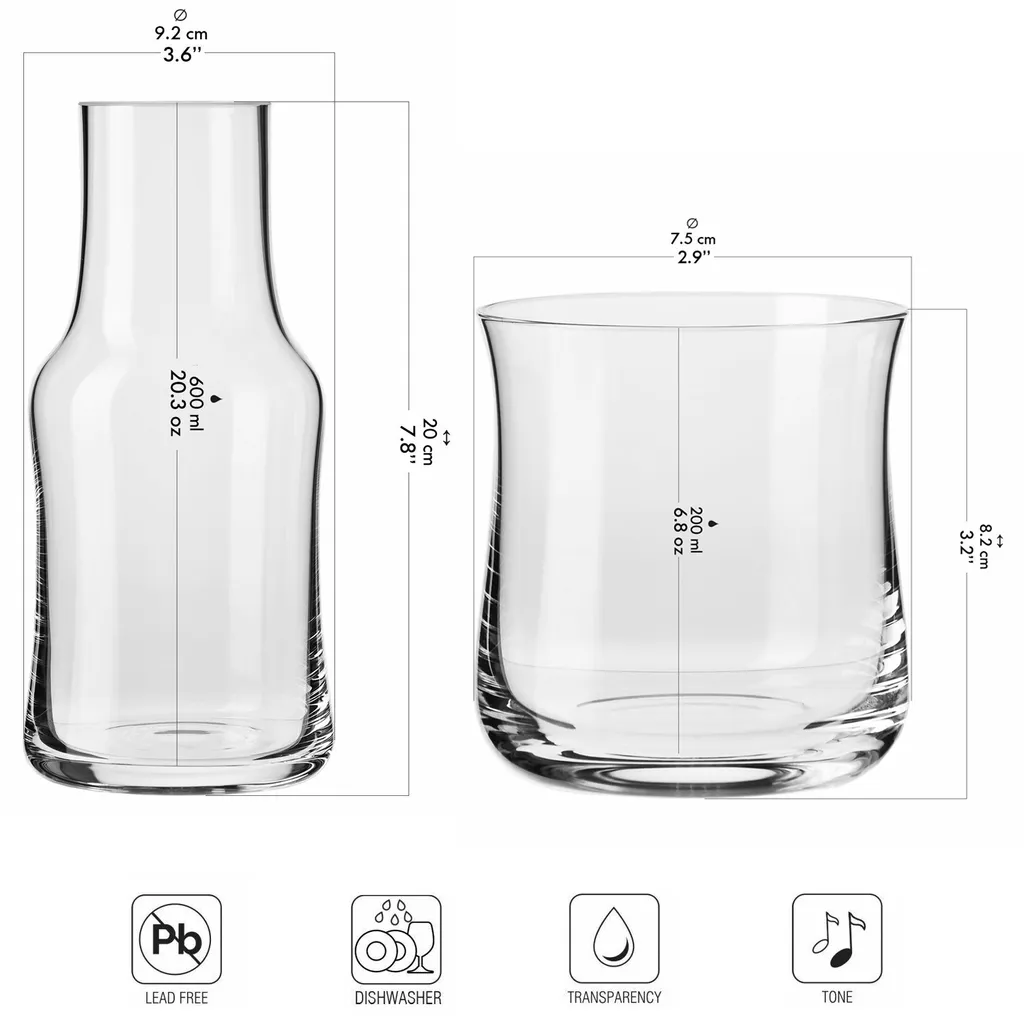 KROSNO Splendour Wassergläser Night-Set, 2er-Set, 600 Und 200 Ml 4 KROSNO Splendour Wassergläser Night-Set, 2er-Set, 600 Und 200 Ml - Image 2