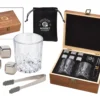 Whisky Geschenk-Set Mit 2 Gläsern, Eiswürfeln Aus Edelstahl, Zange, Samtbeutel In Einer Schönen Holzbox -Deutschland Herd Geheimnis Verkaufs-Shop 4d63642650bc74b81550c574fe691c12