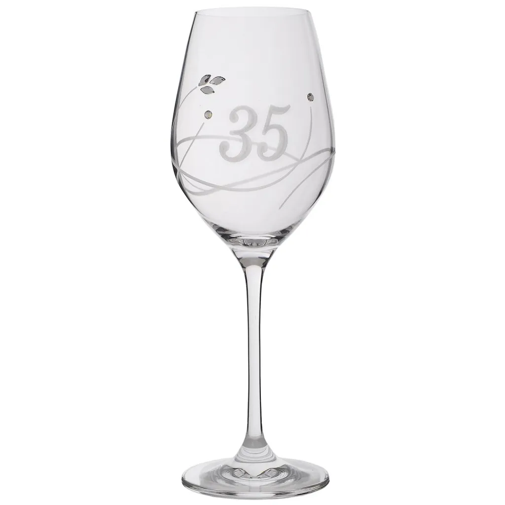 Swarovski Weinglas 360 Ml - 35-jähriges Jubiläum 6 Swarovski Weinglas 360 Ml - 35-jähriges Jubiläum - Image 4
