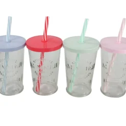 4 Trinkbecher Mit Deckel Und Strohhalm Ca. 270ml Summer Party -Deutschland Herd Geheimnis Verkaufs-Shop 5e0825ecc53c4a5c56d02d175cda0df9