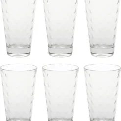 LEONARDO 012684 Optic Longdrinkbecher, Glas, 300 Ml, Ø 8 X 13 Cm, Klar (6 Stück)