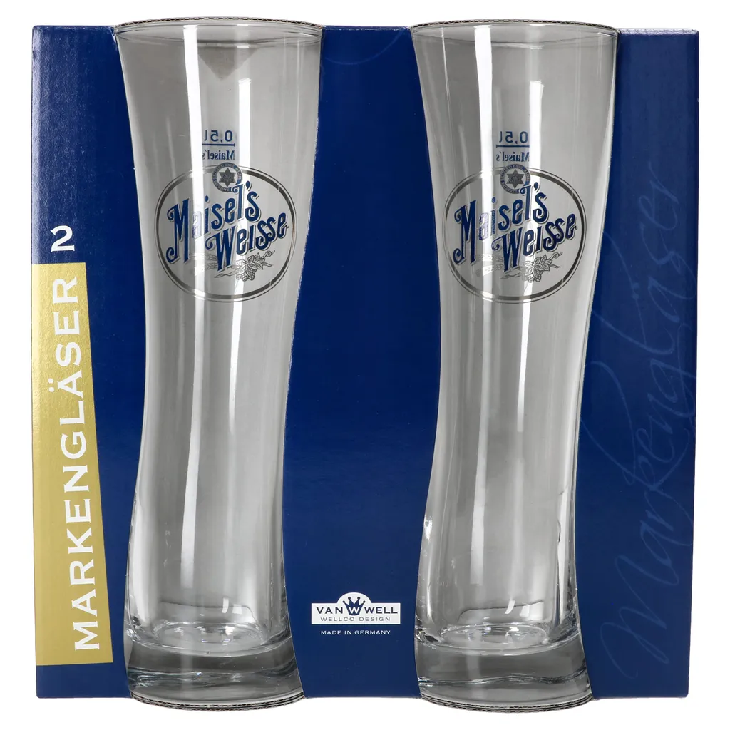 Van Well 6x Maisel’s Weisse Weizenbiergläser 0,5L Geeicht Hefe Weißbierglas Beer 7 Van Well 6x Maisel’s Weisse Weizenbiergläser 0,5L Geeicht Hefe Weißbierglas Beer - Image 5