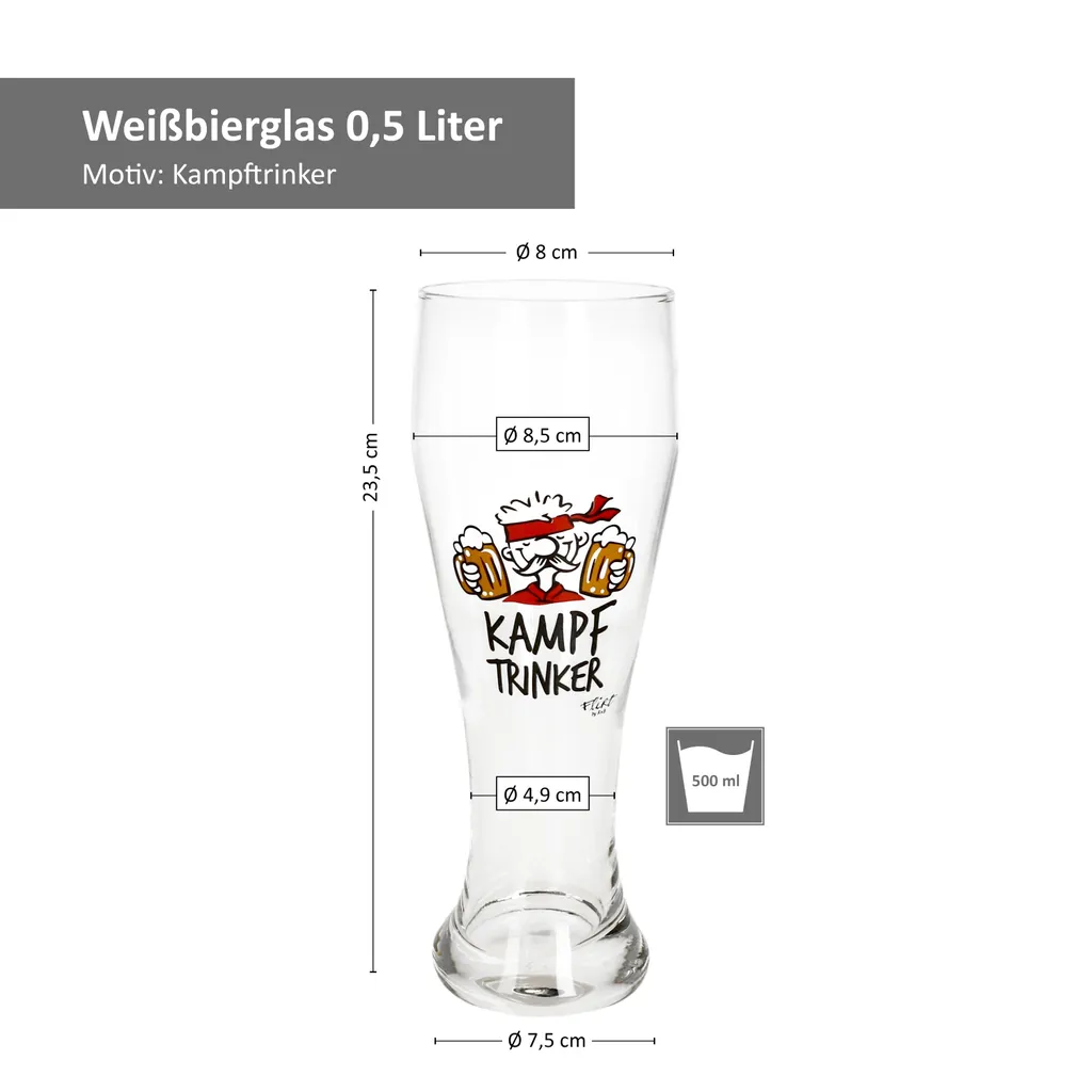 2x Weizenbiergläser Mutmacher Kampftrinker Weißbierglas 0,5L 7 2x Weizenbiergläser Mutmacher Kampftrinker Weißbierglas 0,5L - Image 5