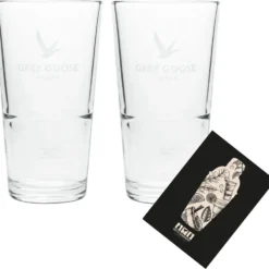 Grey Goose 2er Set Longdrinkglas 2x Glas Gläser 4cl Geeicht Eichung