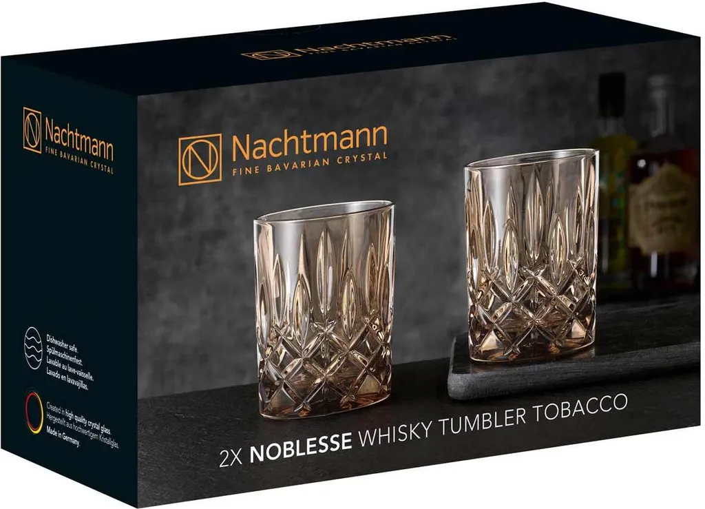 Nachtmann Noblesse Vintage Whiskygläser Tobacco 4er Set 4 Nachtmann Noblesse Vintage Whiskygläser Tobacco 4er Set - Image 2