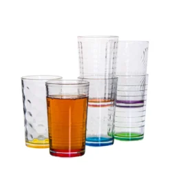 6 X Trinkglas Bunt Wasserglas Wassergläser Trinkgläser Glas Gläser Saftglas -Deutschland Herd Geheimnis Verkaufs-Shop 7dfd8d3d9067d24cf583e6fee99f1e28