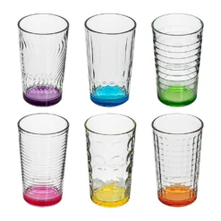 6 X Trinkglas Bunt Wasserglas Wassergläser Trinkgläser Glas Gläser Saftglas -Deutschland Herd Geheimnis Verkaufs-Shop 82cc5d1a9fc23fc1cf70a7d976f3e51c