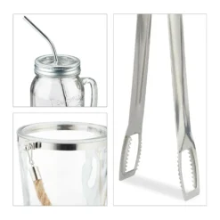 Relaxdays 4 Trinkgläser Mit Deckel Und Zubehör -Deutschland Herd Geheimnis Verkaufs-Shop 835000e3097ebb17f7c758fe31934346