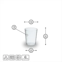 100 Schnapsgläser Aus Plastik, 4 Cl, Transparent, Mehrweg Shot Becher -Deutschland Herd Geheimnis Verkaufs-Shop 85672fa9a62c0d25760e93bf1e160cab