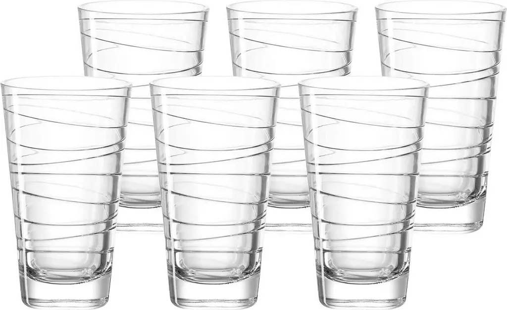 LEONARDO 019450 Vario Struttura Longdrinkbecher, Glas, 280 Ml, Klar (6 Stück) 6 LEONARDO 019450 Vario Struttura Longdrinkbecher, Glas, 280 Ml, Klar (6 Stück) - Image 4