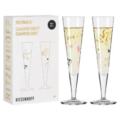 Goldnacht Champagnerglas-Set F23 Von Carolin Oliveira