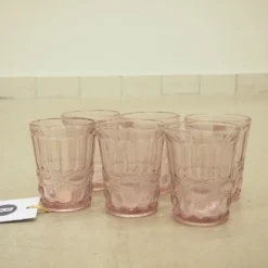 Wassergläser Solange Reliefmuster 6xSet Rosa Transparent 265ml -Deutschland Herd Geheimnis Verkaufs-Shop 8d77f3ff3a33d2573b77e4857447916c