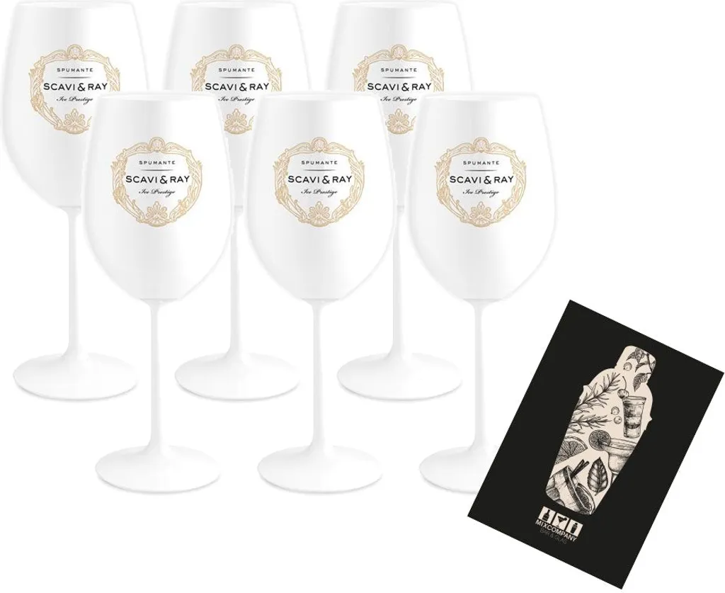 Scavi & Ray Gläser-Set - 6x Weingläser / Ballongläser In Weiß 3 Scavi & Ray Gläser-Set - 6x Weingläser / Ballongläser In Weiß
