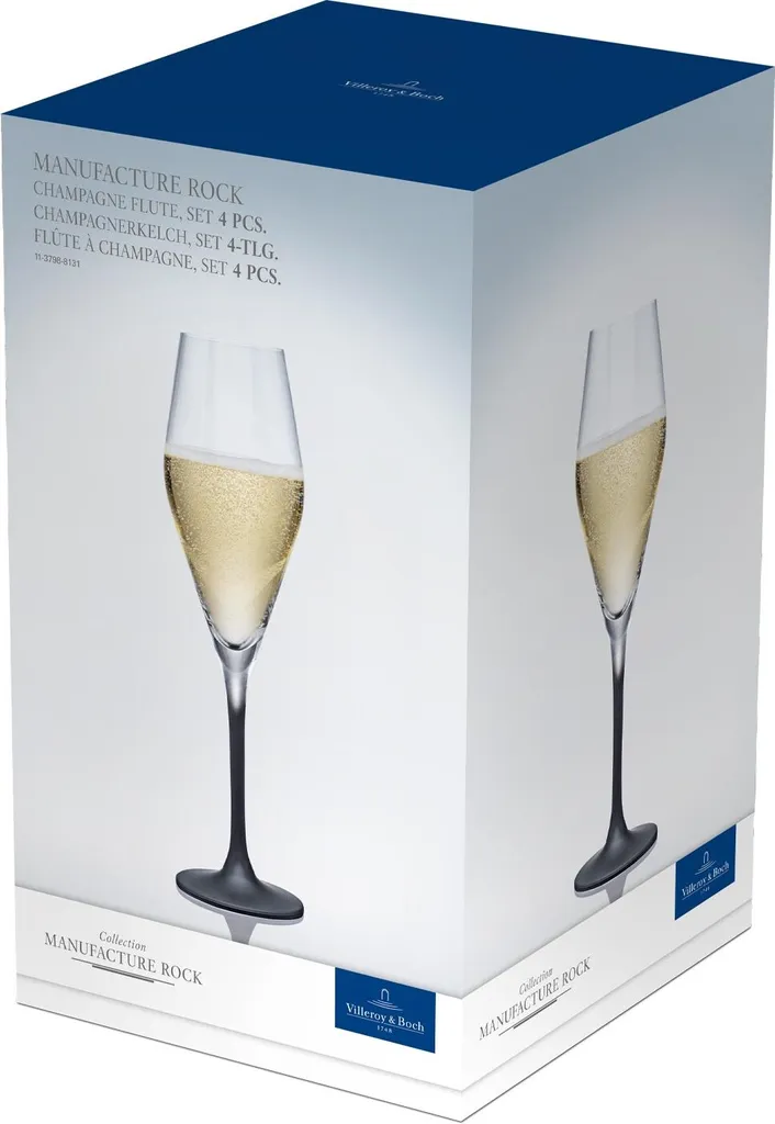 Villeroy & Boch Champagnerkelch Manufacture Rock Klar,schwarz, 4 Tlg. 10 Villeroy & Boch Champagnerkelch Manufacture Rock Klar,schwarz, 4 Tlg. - Image 8