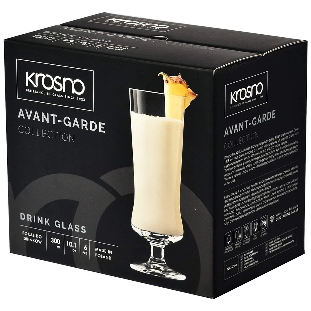 KROSNO Pina Colada Cocktailgläser Longdrinkgläser | Set Von 6 | 300 ML | Avant-Garde Kollektion | Perfekt Für Zuhause, Restaurants Und Partys | Spülmaschinenfest 11 KROSNO Pina Colada Cocktailgläser Longdrinkgläser | Set Von 6 | 300 ML | Avant-Garde Kollektion | Perfekt Für Zuhause, Restaurants Und Partys | Spülmaschinenfest - Image 9