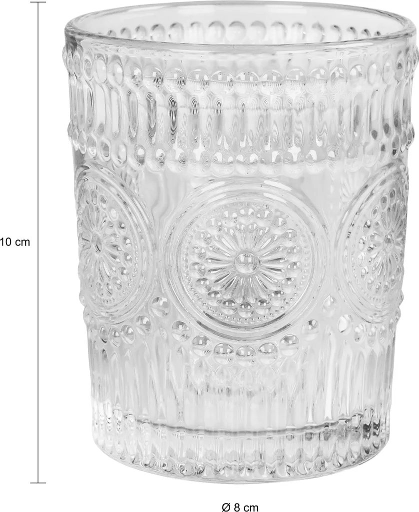 Krumble Wasserglas - Vintage - Trinkgläser - Wasserglas - Whiskeyglas - Spülmaschinenfest - 6 Stück - 260 Ml Pro Glas - Glas - Transparent 5 Krumble Wasserglas - Vintage - Trinkgläser - Wasserglas - Whiskeyglas - Spülmaschinenfest - 6 Stück - 260 Ml Pro Glas - Glas - Transparent - Image 3