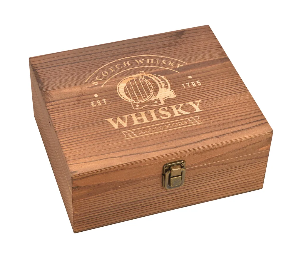Whisky Geschenk-Set Mit 2 Gläsern, Eiswürfeln Aus Edelstahl, Zange, Samtbeutel In Einer Schönen Holzbox 10 Whisky Geschenk-Set Mit 2 Gläsern, Eiswürfeln Aus Edelstahl, Zange, Samtbeutel In Einer Schönen Holzbox - Image 8