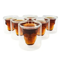 10 Stk Skull-in-glass Schnapsgläser Shot Glas Totenkopf Schädel 25ml Partyglas