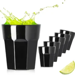 Schwarze Schnapsgläser Aus Glas 30ml (max. 40ml) Set 6 Teilig Wodkagläser Shotgläser