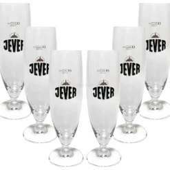 Jever Bierglas Bierpokal Glas Gläser-Set - 6x Pilstulpen 0,3l Geeicht