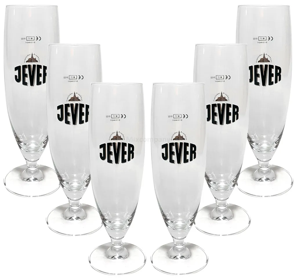Jever Bierglas Bierpokal Glas Gläser-Set - 6x Pilstulpen 0,3l Geeicht 3 Jever Bierglas Bierpokal Glas Gläser-Set - 6x Pilstulpen 0,3l Geeicht