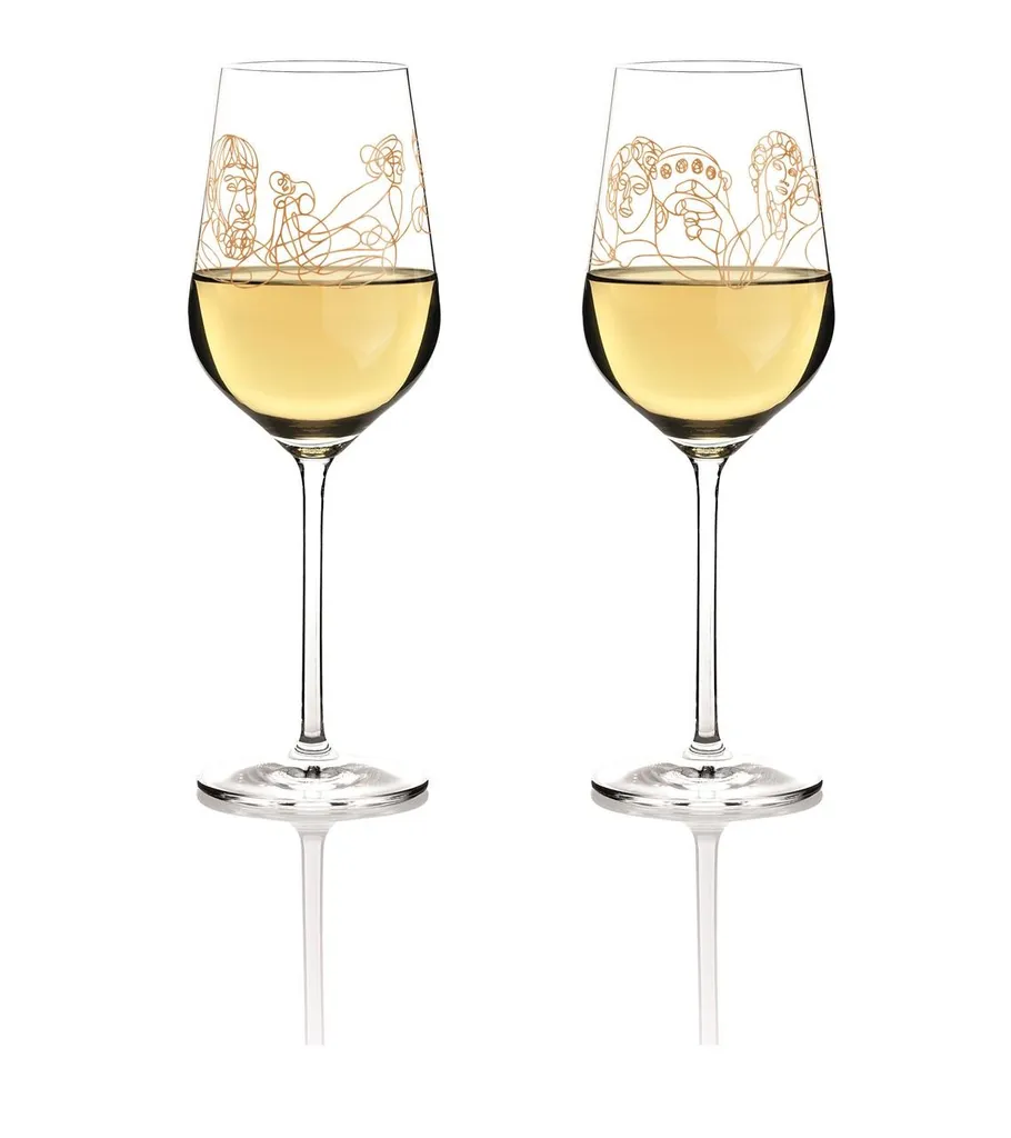 Ritzenhoff Wein-Ensemble Weißweinglas-Set Burkhard Neie, Dionysos & Ariadne / Zeus & Leto, Kristallglas, 364 Ml, 3410001 4 Ritzenhoff Wein-Ensemble Weißweinglas-Set Burkhard Neie, Dionysos & Ariadne / Zeus & Leto, Kristallglas, 364 Ml, 3410001 - Image 2