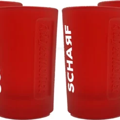 Jägermeister Gläser Set Rot - 4 Shotgläser 2cl Geeicht