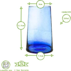 Nicola Spring 6 Stück Merzouga Recycled Longdrinkgläser Set - Trinkglas - 320ml - Blau -Deutschland Herd Geheimnis Verkaufs-Shop a4b8bbfc57a039a3ceb03ba9c37b6e91