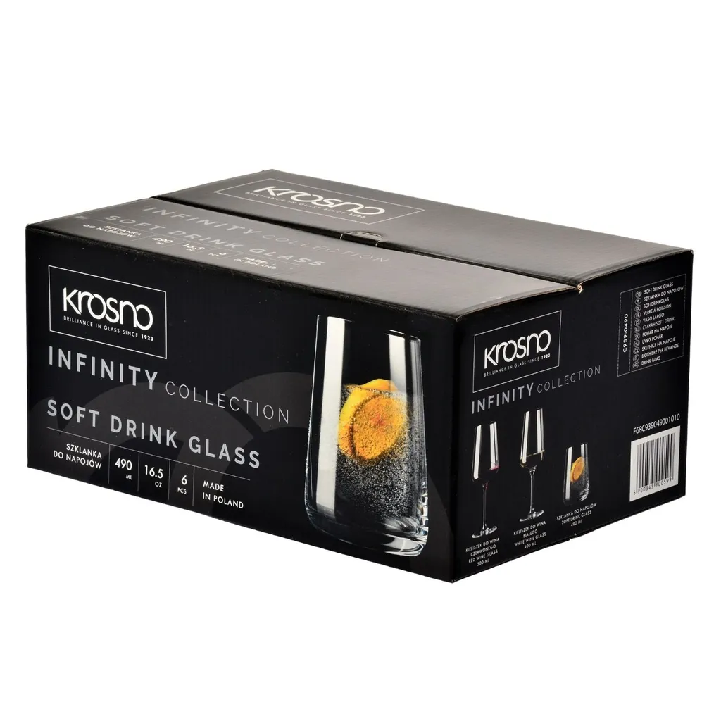 KROSNO Infinity Gläser Für Wasser, Getränke Und Säfte, 6er-Set, 490 Ml 11 KROSNO Infinity Gläser Für Wasser, Getränke Und Säfte, 6er-Set, 490 Ml - Image 9