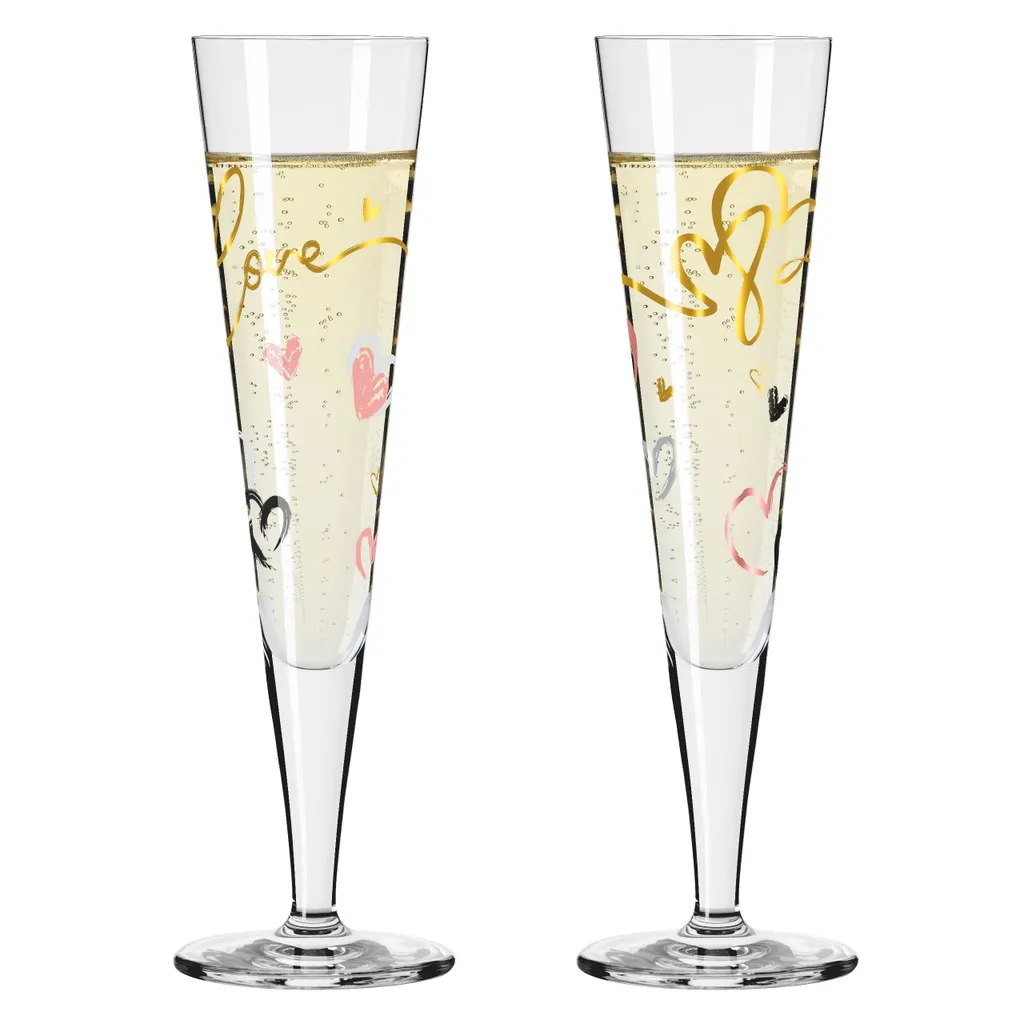 Goldnacht Champagnerglas-Set F23 Von Carolin Oliveira 4 Goldnacht Champagnerglas-Set F23 Von Carolin Oliveira – Bild 2