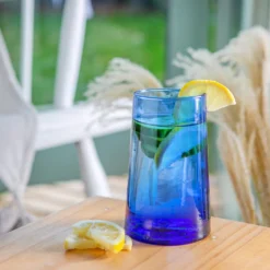 Nicola Spring 6 Stück Merzouga Recycled Longdrinkgläser Set - Trinkglas - 320ml - Blau -Deutschland Herd Geheimnis Verkaufs-Shop b6ed37b1eed3424000a2f032436f7f4f