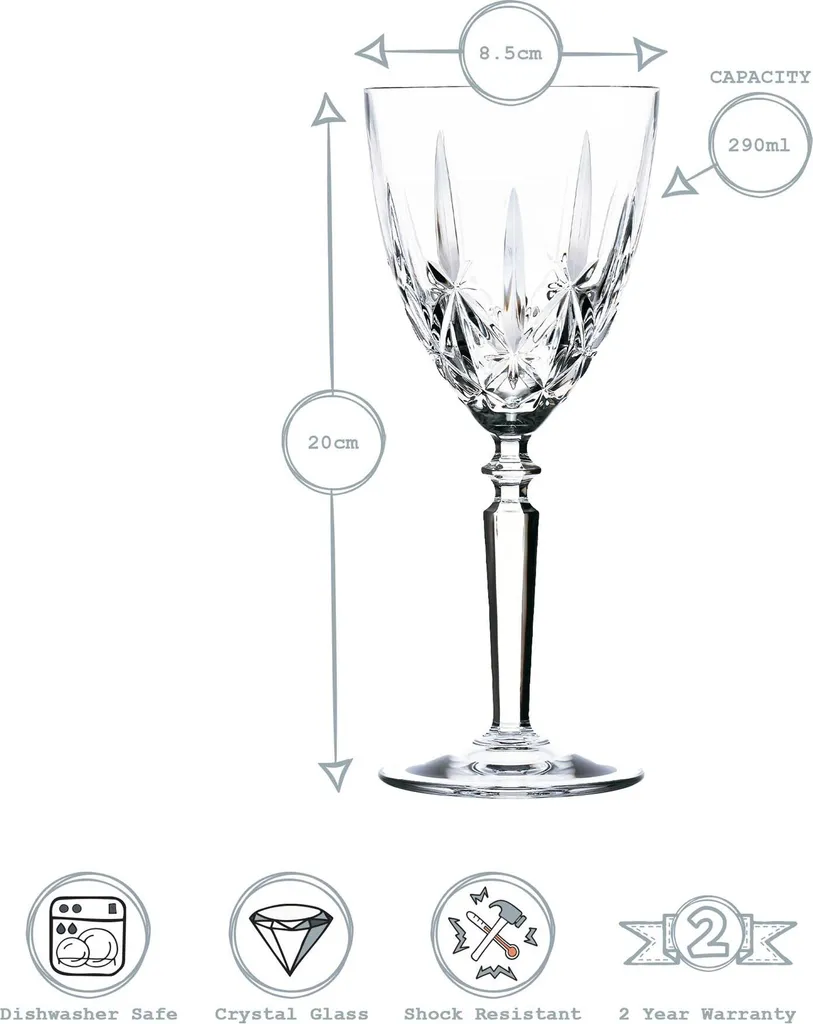 RCR Kristall Orchestra Cut Glas Weingläser Und Champagnerflöten - 290ml, 200ml - 12er Set 5 RCR Kristall Orchestra Cut Glas Weingläser Und Champagnerflöten - 290ml, 200ml - 12er Set - Image 4