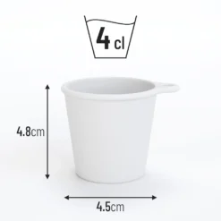 SoPro 12x Schnapsbecher Plastik 4 Cl Wiederverwendbar - Shotgläser 40 Milliliter Weiß - Mehrweg Schnapsglas Zum Umhängen -Deutschland Herd Geheimnis Verkaufs-Shop b8e1a0a76afd428ed560c20b29d829b0